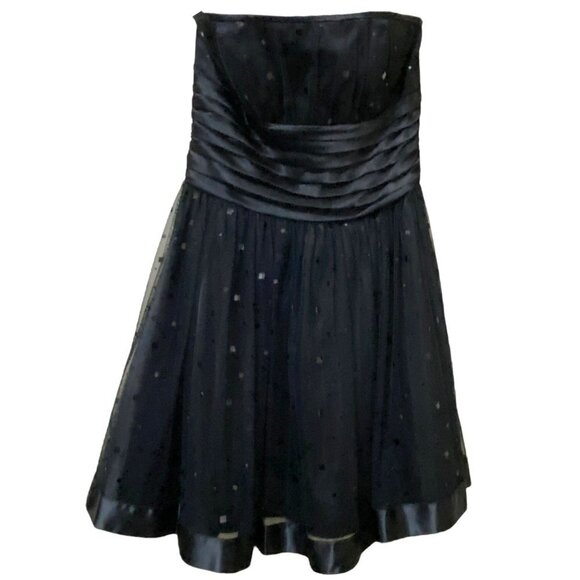 MORGAN & CO. Black Strapless Dress Size 5/6 Party Prom Mini Dress - Picture 1 of 11